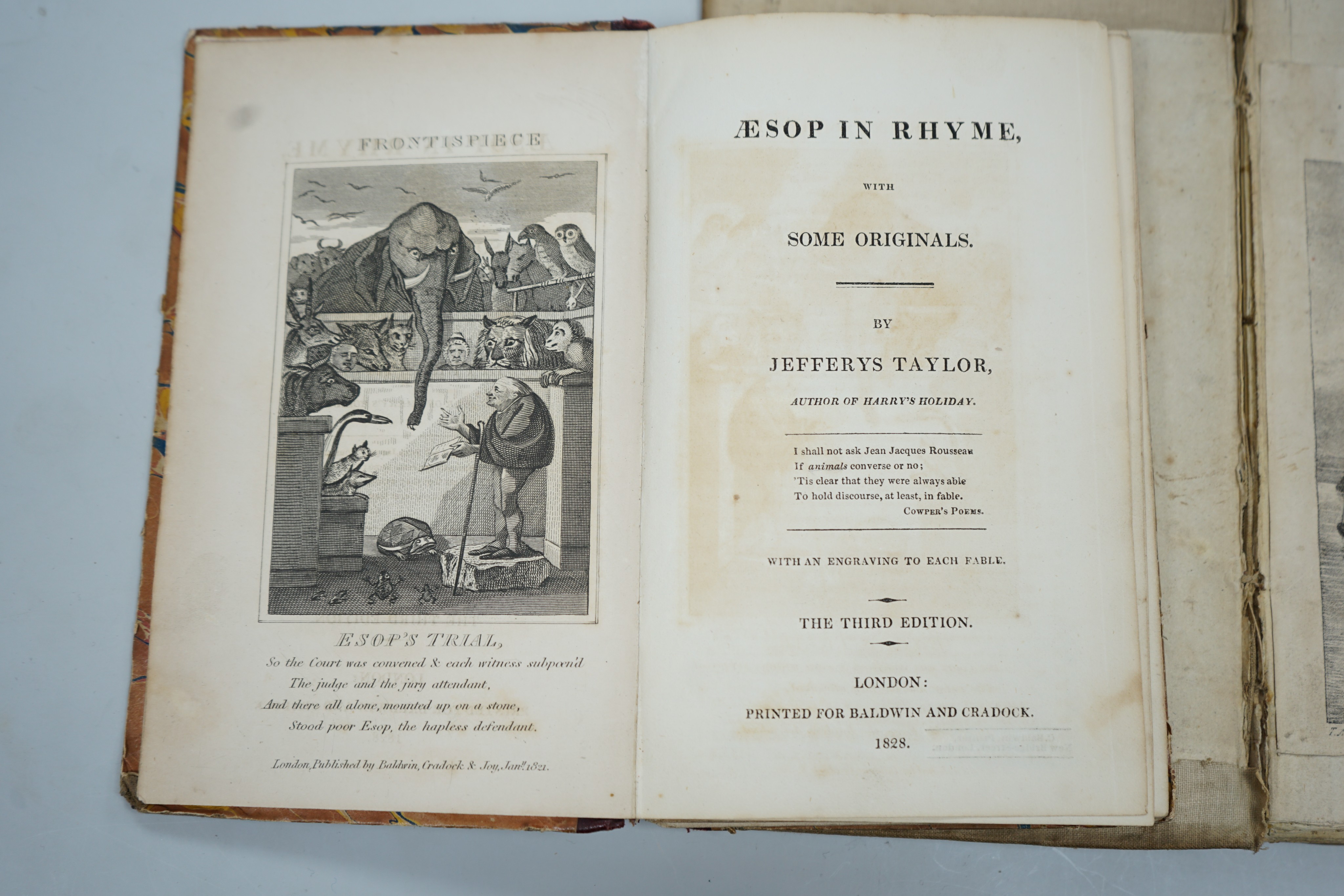A history of Lyme Regis, one volume and Aesop's Fables, one volume